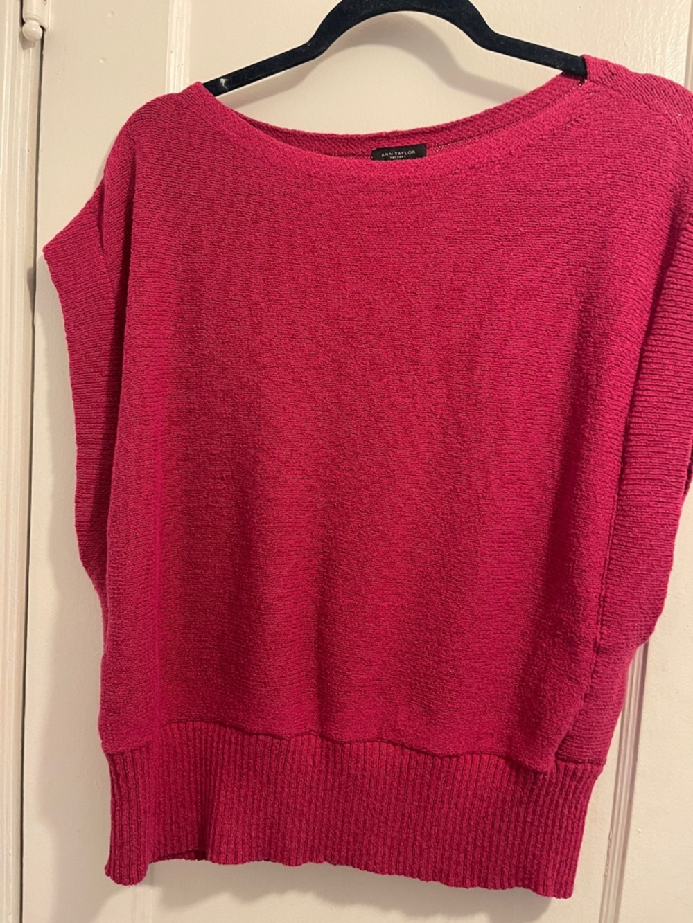 21. Ann Taylor Factory Hot Pink Boatneck Sweater Vest